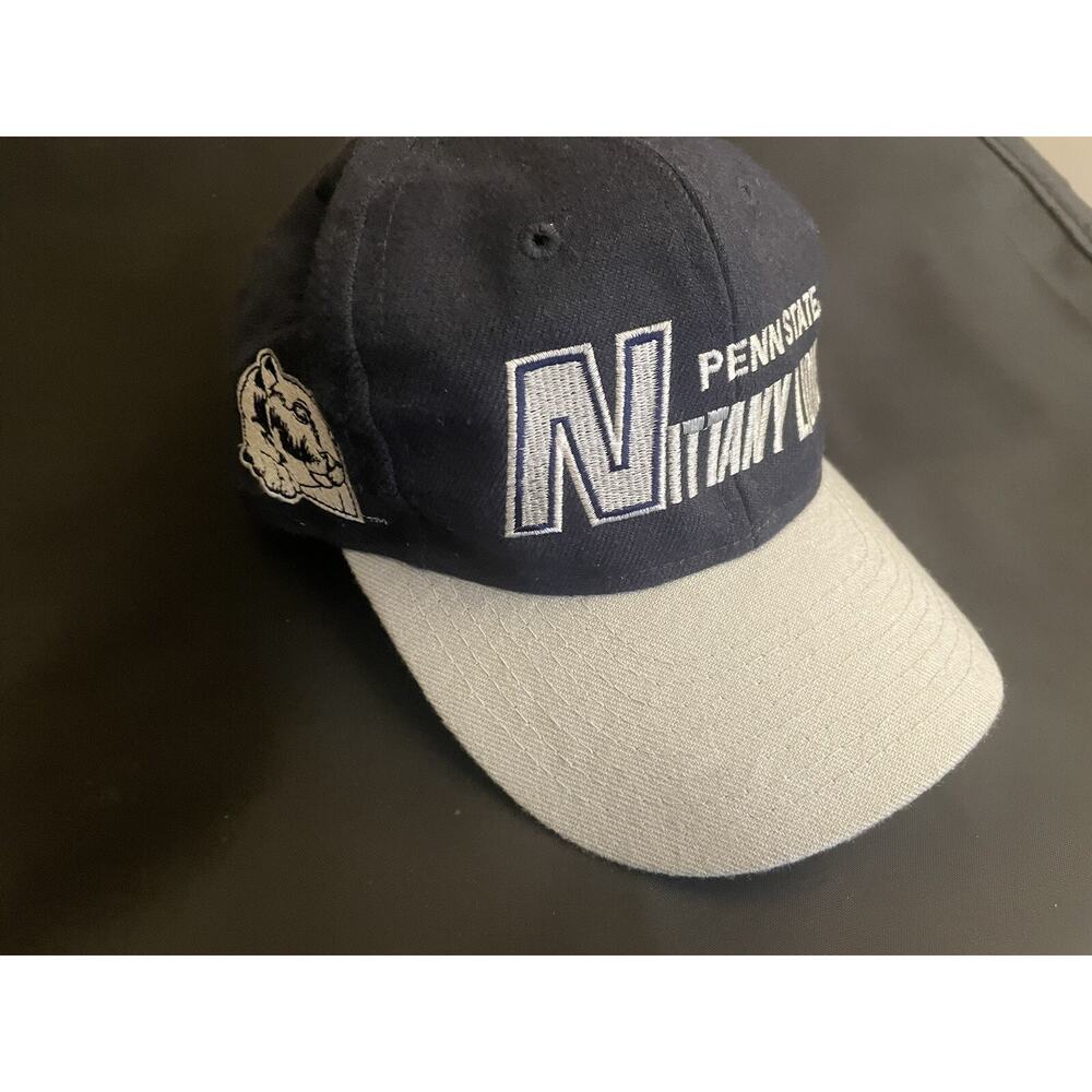 Vintage Penn State Snapback Hat Navy Falcon Headwear Cap Nittany Lions